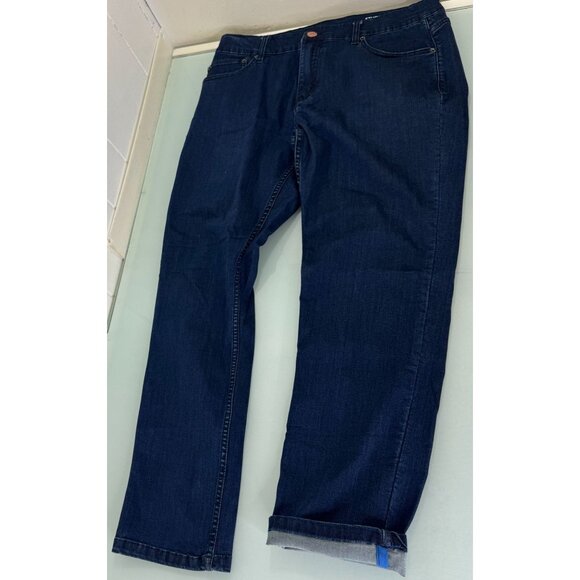 Mugsy Studio Blues Jeans Mens 31x30 Slim Straight Leg Stretch Dark Wash FLX3NSB